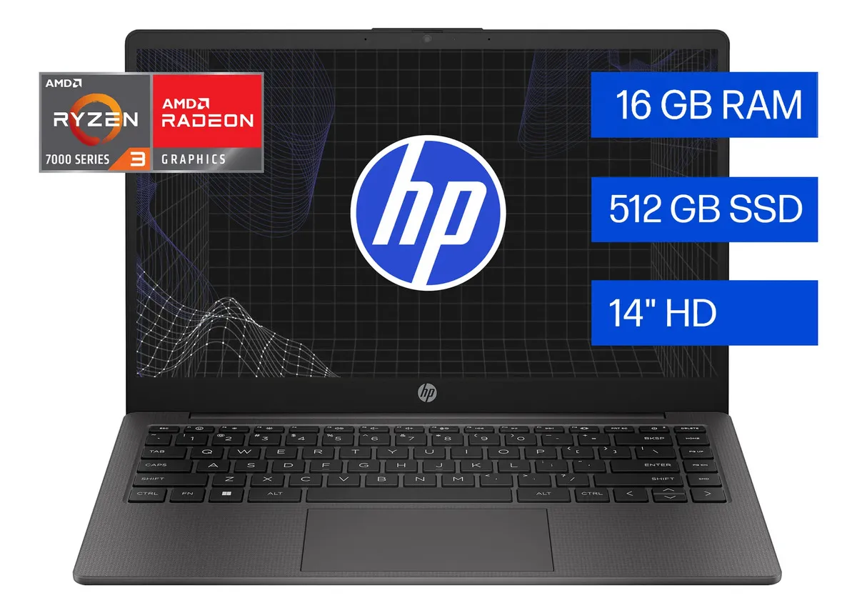 HP 245 G10 Ryzen 3 16 GB 512 GB: notebook económica con más margen para trabajar