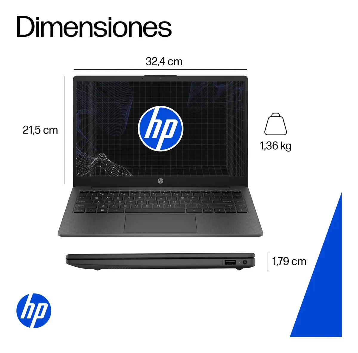 HP 245 G10 Ryzen 3 16 GB 512 GB: notebook económica con más margen para trabajar - Imagen 2